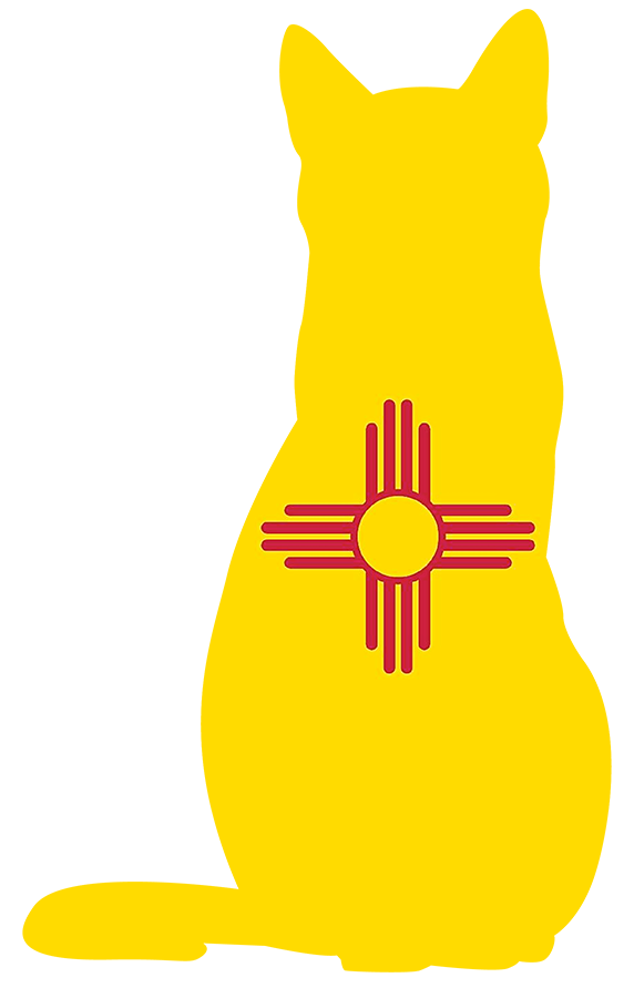 New Mexican Flag shaped like a cat